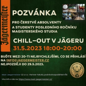 Pozvánka: Chill-out v Jägeru /31. 5. 2023/